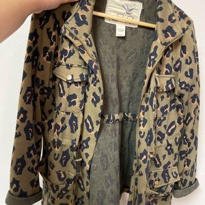 Anthropologie Tabitha Leopard Print Jacket